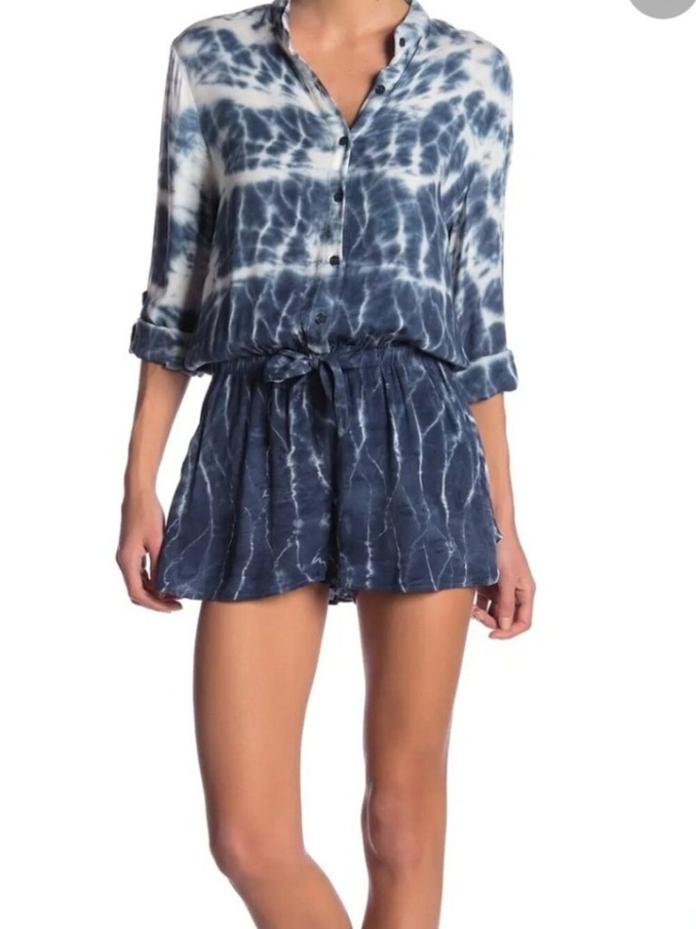 YOUNG FABULOUS AND BROKE TIE DYE PRINT ROMPER
